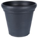 Doniczka ogrodowa plastikowa czarna okrągła duża 38x34 cm VILDE 339499
