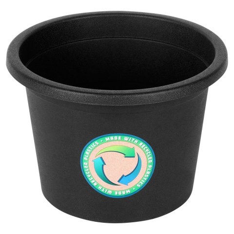 Doniczka ogrodowa plastikowa czarna okrągła mała 20 cm VILDE 339512