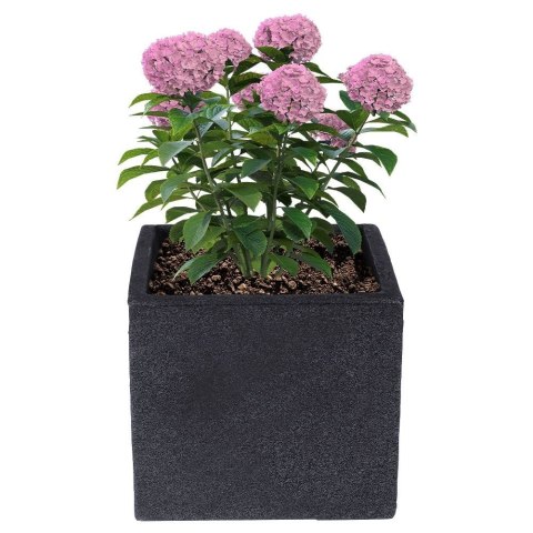 Doniczka ogrodowa plastikowa szara kwadratowa mała 20x17,5 cm VILDE 339318