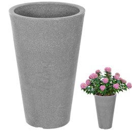 Doniczka ogrodowa plastikowa szara okrągła 35,5x55,5 cm VILDE 339322