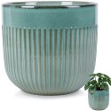 Doniczka porcelanowa donica duża zielona 17cm VILDE 569918