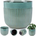 Doniczka porcelanowa donica duża zielona 17cm VILDE 569918