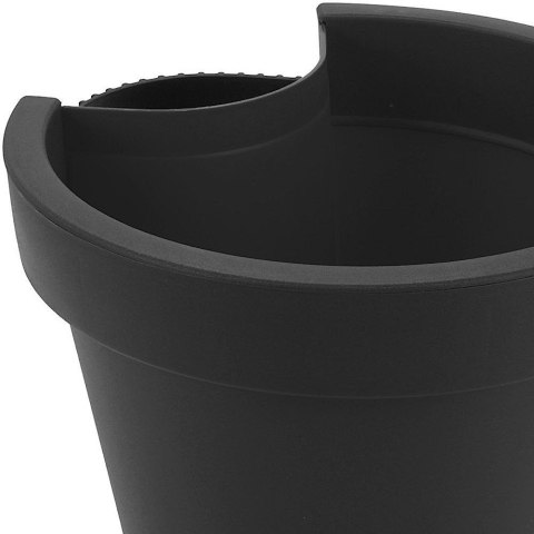 Doniczka zawieszana na rynnę plastikowa czarna mała 24 cm VILDE 339146