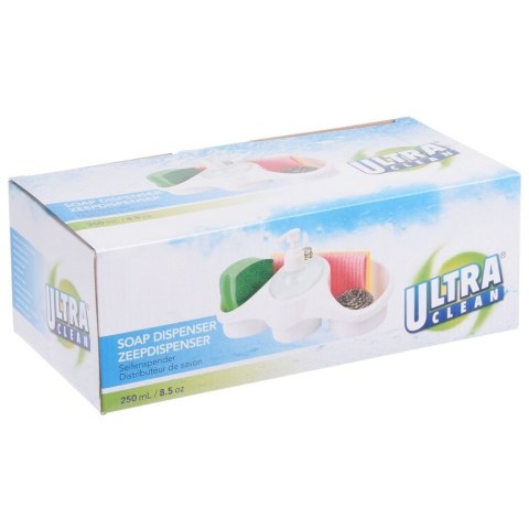 Dozownik płynu do naczyń z pojemnikiem na gąbkę 250ml ULTRA CLEAN 530712