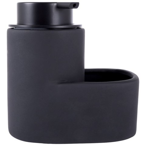 Dozownik płynu do naczyń z pojemnikiem na gąbkę ceramiczny czarny 350ml HIT 569543