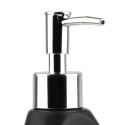 Dozownik płynu do naczyń z pojemnikiem na gąbkę ceramiczny czarny 360ml VILDE 530722