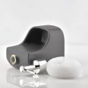 Dozownik płynu do naczyń z pojemnikiem na gąbkę ceramiczny szary 350ml VILDE 530720