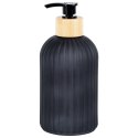 Dozownik szklany do mydła płynu do naczyń na mydło czarny 400ml VILDE 568001