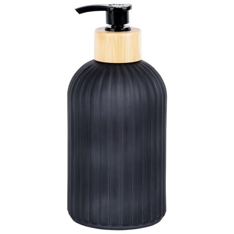 Dozownik szklany do mydła płynu do naczyń na mydło czarny 400ml VILDE 568001