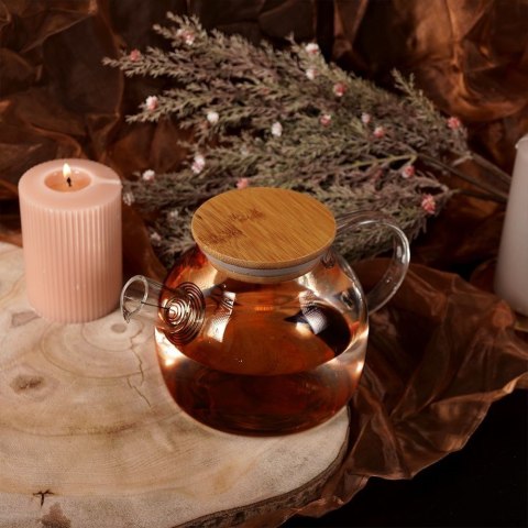 Dzbanek szklany do zaparzania herbaty kawy z sitkiem do parzenia 1L EXCELLENT HOUSEWARE 139143