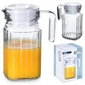 Dzbanek szklany mały 500ml na napoje sok wodę kompot 650ml z pokrywką VILDE 139293
