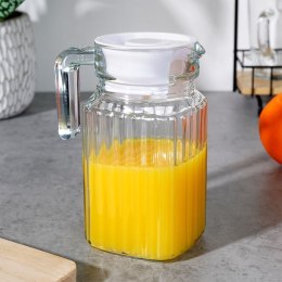 Dzbanek szklany mały 500ml na napoje sok wodę kompot 650ml z pokrywką VILDE 139293