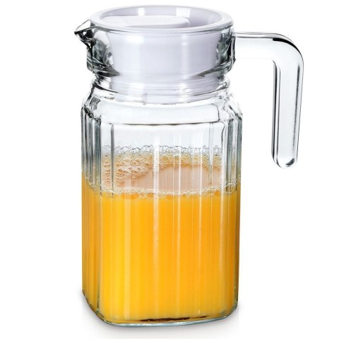 Dzbanek szklany mały 500ml na napoje sok wodę kompot 650ml z pokrywką VILDE 139293