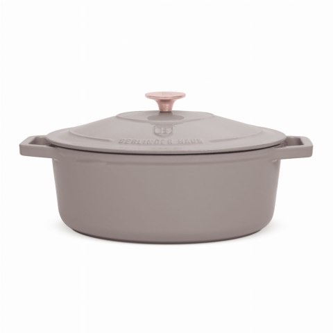 EMALIOWANA BRYTFANNA ŻELIWNA 4.65L 30CM BERLINGER HAUS STRONG MOLD TAUPE BH-6541