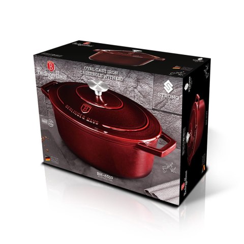 EMALIOWANA BRYTFANNA ŻELIWNA 5.56L 32x23x12cm BERLINGER HAUS STRONG MOLD BH-6519