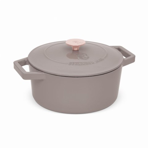 EMALIOWANY GARNEK ŻELIWNY 4.35L 24CM BERLINGER HAUS STRONG MOLD TAUPE BH-6525