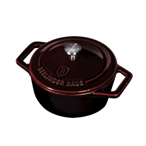 EMALIOWANY MINI GARNEK ŻELIWNY 0.65L 12CM BERLINGER HAUS STRONG MOLD BH-6496