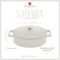 EMALIOWANY NISKI GARNEK ŻELIWNY 2.57L 26CM BERLINGER HAUS STRONG MOLD SAHARA BH-6530