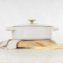 EMALIOWANY NISKI GARNEK ŻELIWNY 2.57L 26CM BERLINGER HAUS STRONG MOLD SAHARA BH-6530