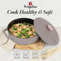 EMALIOWANY NISKI GARNEK ŻELIWNY 2.57L 26CM BERLINGER HAUS STRONG MOLD TAUPE BH-6527