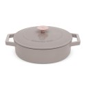 EMALIOWANY NISKI GARNEK ŻELIWNY 2.57L 26CM BERLINGER HAUS STRONG MOLD TAUPE BH-6527