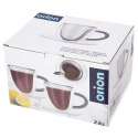 Filiżanki termiczne ze spodkiem do kawy herbaty DOUBLE 160ml 2 sztuki ORION 129494