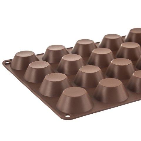 FORMA DO PIECZENIA 20 MINI MUFFINEK BABECZEK BABECZKI SILIKONOWA BRĄZOWA SILLINIE ORION 151763