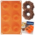 FORMA DO PIECZENIA 6 BABECZEK DONUTÓW SILIKONOWA POMARAŃCZOWA SILLINIE ORION 151788