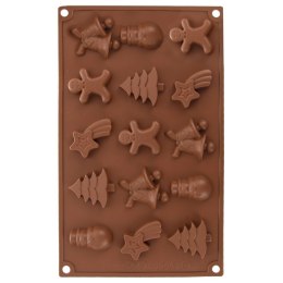 FORMA DO PIECZENIA MINI CIASTEK SILIKONOWA POMARAŃCZOWA ŚWIĄTECZNA MIX SILLINIE ORION 151753