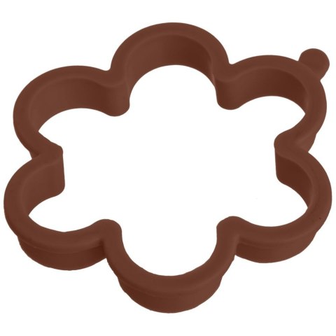 FORMA DO SMAŻENIA JAJEK NALEŚNIKÓW PANCAKE SILIKONOWA BRĄZOWA KWIAT 12CM SILLINIE ORION 151792