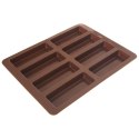 FORMA FOREMKA DO BATONÓW MUSLI SILIKONOWA BRĄZOWA SILLINIE 22X16.5X1.5CM ORION 151793