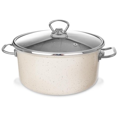 GARNEK EMALIOWANY 24cm 4.5L Z POWŁOKĄ GRANITOWĄ ORION 113145