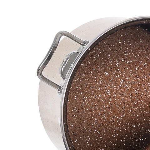 GARNEK EMALIOWANY 24cm 4.5L Z POWŁOKĄ GRANITOWĄ ORION 113145