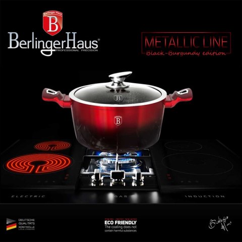 GARNEK GRANITOWY 2.5L 20CM BERLINGER HAUS BLACK BURGUNDY BH-1627