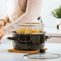 Garnek do smażenia frytek w głębokim oleju emaliowany z sitkiem 24.5 cm 4L NAVA 10-053-003