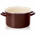 Garnek emaliowany indukcja na indukcję gaz BROWN duży 26 cm 6.5L ORION 113334