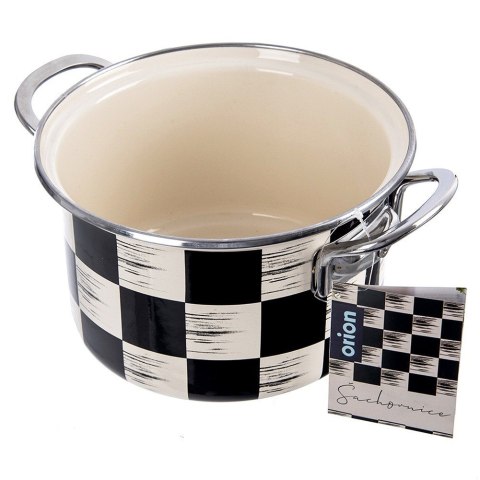 Garnek emaliowany indukcja na indukcję gaz SZACHOWNICA 18 cm 2L ORION 113335