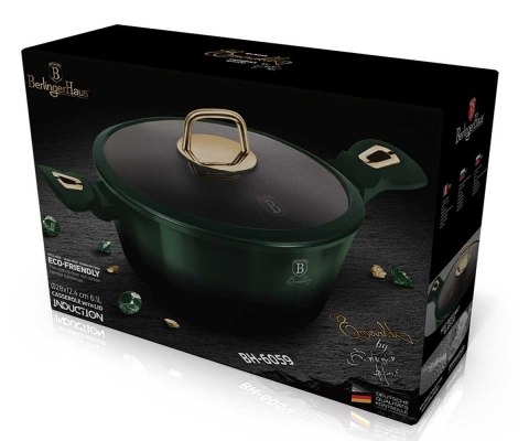 GARNEK GRANITOWY 6.1L 28CM BERLINGER HAUS METALLIC LINE EMERALD BH-6059