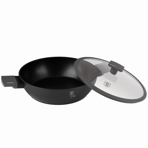 GARNEK NISKI TYTANOWY Z POKRYWKĄ 28CM 3.8L BERLINGER HAUS ANTRACIT BH-8128