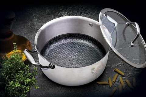 GARNEK STALOWY 18/10 4.5L 24cm BERLINGER HAUS ETERNAL COLLECTION BH-7445