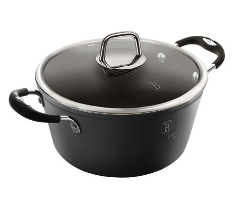 GARNEK TYTANOWY 24cm 4.1L BERLINGER HAUS BLACK PROFESSIONAL LINE BH-6123