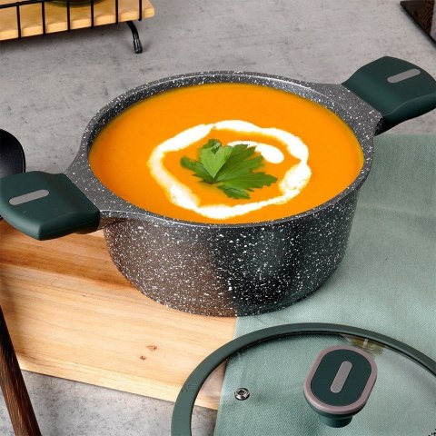 Garnek granitowy nieprzywierający na indukcję gaz OLEA 20 cm 2.4L NAVA 10-302-220