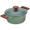 Garnek granitowy nieprzywierający na indukcję gaz z pokrywką OMEGA 20 cm 2.6L NAVA 10-255-030