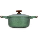 Garnek granitowy nieprzywierający na indukcję gaz z pokrywką OMEGA 20 cm 2.6L NAVA 10-255-030