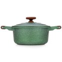 Garnek granitowy nieprzywierający na indukcję gaz z pokrywką OMEGA 24 cm 4.4L NAVA 10-255-031