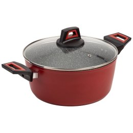 Garnek granitowy ze szklaną pokrywką indukcja TAURUS 28 cm 6.2L NAVA 10-144-072