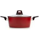 Garnek granitowy ze szklaną pokrywką indukcja TAURUS 28 cm 6.2L NAVA 10-144-072
