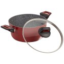 Garnek granitowy ze szklaną pokrywką indukcja TAURUS 28 cm 6.2L NAVA 10-144-072