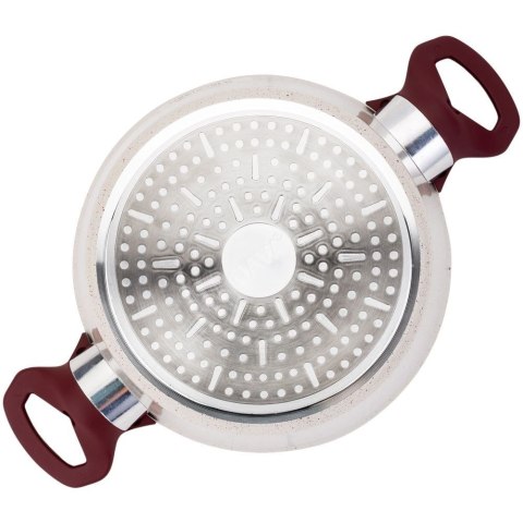 Garnek granitowy ze szklaną pokrywką indukcja TERRESTRIAL 20 cm 2.4L NAVA 10-044-006