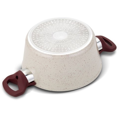 Garnek granitowy ze szklaną pokrywką indukcja TERRESTRIAL 20 cm 2.4L NAVA 10-044-006